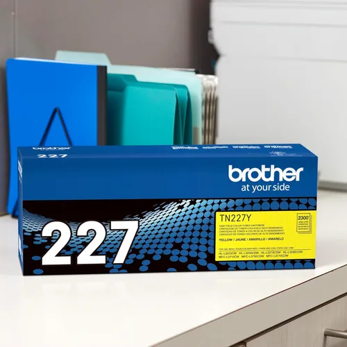 Miniatura 3 de Brother TN227Y original, cartucho de tóner de alto rendimiento, tóner amarillo de repuesto, rendimiento de páginas de hasta 2,300 páginas, TN227