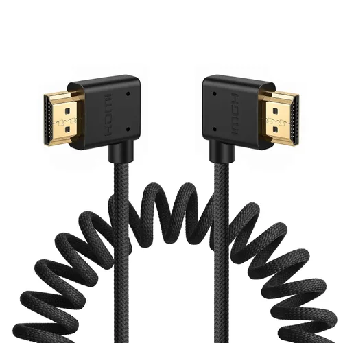Miniatura 31 de 8K HDMI to Down HDMI High Speed Black Coiled Braided Cable for Sony A7S3 FX3 FX9 Canon C70 Z CAM E2 Camera Atomos Ninja V Shinobi SmallHD Portkeys