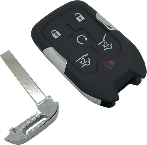 Miniatura 4 de Estuche de reemplazo para llavero de Chevy Suburban Tahoe 2015 2016 2017 2018 2019 2020 GMC Yukon Entrada sin llave Llavero remoto inteligente Negro