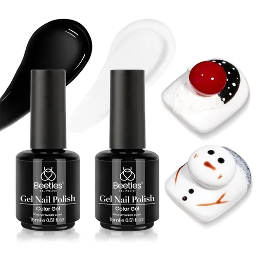 Miniatura 412 de Beetles - Esmalte de uñas de gel marrón – 0.5 onzas líquidas de esmalte de gel marrón oscuro, lámpara LED UV para uñas, regalo de manicura para I