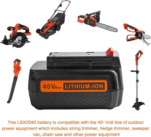 Miniatura 3 de TREE.NB Batería de litio LBX2040 mejorada de 40 V 3000 mAh de repuesto para batería Black Decker de 40 V LBX2040 LBXR36 LBXR2036 LST540 LCS1240
