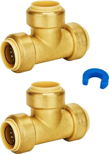 Miniatura 9 de SUNGATOR Acoplamiento de 1/2 pulgada, accesorios Pex a presión de 1/2 pulgada, acoplamiento recto de 1/2", accesorios de latón sin plomo