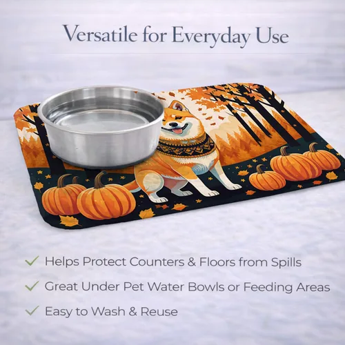 Miniatura 5 de Caroline's Treasures DAC1072DDM Shiba Inu - Tapete de secado de platos absorbente para encimera de cocina, tapete escurridor de platos