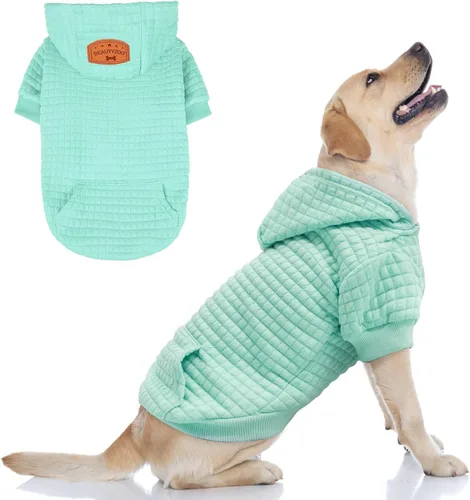 Miniatura 11 de BEAUTYZOO Sudadera con capucha para perro pequeño con bolsillos, ropa para perros pequeños y medianos, niño y niña, abrigos de algodón laminado tipo