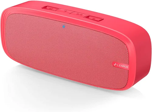 Miniatura 7 de LENRUE Altavoz Bluetooth, altavoz portátil inalámbrico con sonido estéreo fuerte, graves intensos, tiempo de reproducción de 12 horas, micrófono