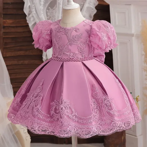Miniatura 2 de NNJXD - Vestido de princesa de tul con flores, para usar en bodas, para niñas pequeñas y bebés