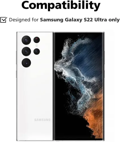 Miniatura 2 de Paquete de 2 protectores de pantalla de privacidad para Galaxy S22 Ultra, protector de pantalla híbrido EPU PET antiespía, compatible con huellas
