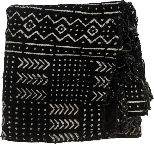 Miniatura 23 de The Bead Chest Tela de barro Bogolan Mali color negro ébano – Tejido africano hecho a mano de África Occidental – 40 x 64 pulgadas – Ideal