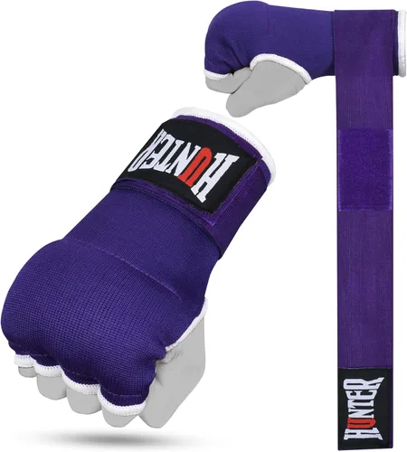 Miniatura 9 de HUNTER - Guantes interiores acolchados con gel y vendas de mano para boxeo, vendas elásticas de entrenamiento rápido para hombres y mujeres, Rosa