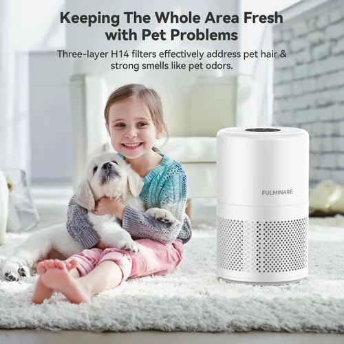 Miniatura 5 de FULMINARE Purificadores de aire para dormitorio del hogar, 1095 pies cuadrados, cobertura HEPA purificador de aire para habitaciones grandes