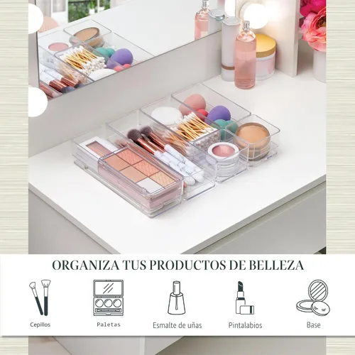 Miniatura 3 de Organizadores de plástico transparente para maquillaje, conjunto de 6