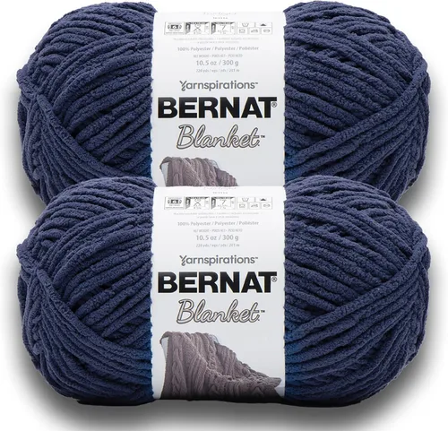 Miniatura 51 de Bernat - Estambre para mantas súper esponjoso acrílico, 2 paquetes de 300g/10.5 onzas, #6, chenilla gruesa de peso pesado para tejer y crochet