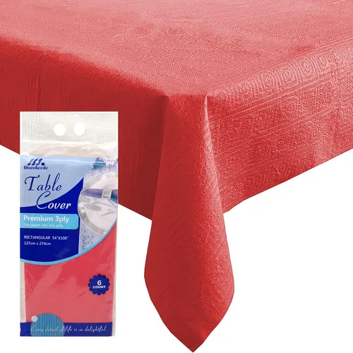 Miniatura 30 de [Paquete de 6] Manteles Cuadrados Negros de 54x54 Pulgadas, Mantel de Mesa de Papel Desechable para Mesas Cuadradas y Redondas, Cubierta de Mesa