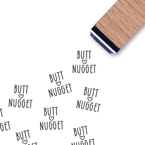 Butt Nugget - Sello de goma de huevo de pollo, pequeño de 3/5 pulgadas, mini sello de granja para álbumes de recortes, planificador de manualidades
