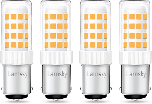 Miniatura 16 de BA15D - Bombilla LED de doble contacto para máquina de coser con base de bayoneta AC110-130V, T3/T4/C7/S6, luz diurna de 4 W, 6000 K, bombilla