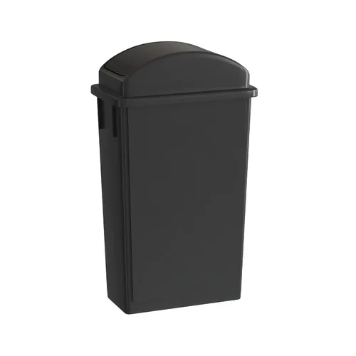 Miniatura 43 de Bote de basura Slim Jim negro de 23 galones con carrito