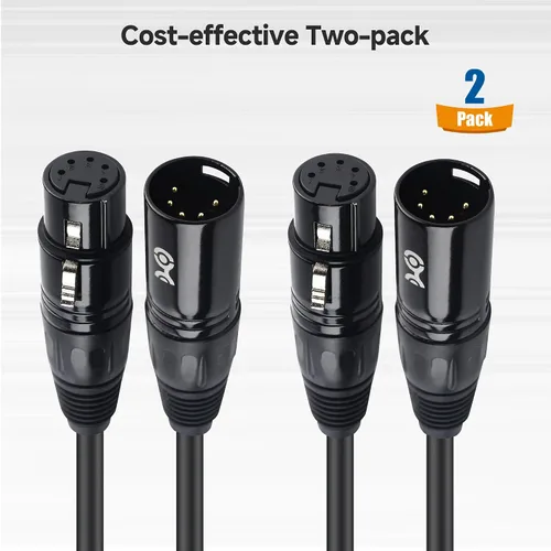 Miniatura 6 de Cable Matters Cable DMX de 5 pines de 3 pies, 24 AWG con blindaje trenzado para iluminación y equipos de escenario, impedancia nominal de 110 Ω