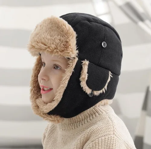 Miniatura 3 de Connectyle Sombrero de invierno para niños pequeños con solapa para las orejas, sombrero cálido