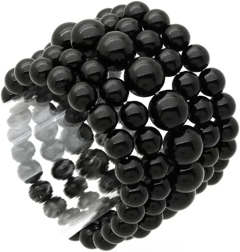 Miniatura 2 de Conjunto de 5 pulseras elásticas de perlas sintéticas para mujer