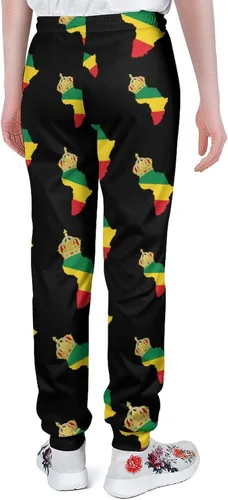 Miniatura 3 de African American Pride Soft Womens and Mens Sweatpants Cozy Fit Elastic Athletic Lounge Pants Workout