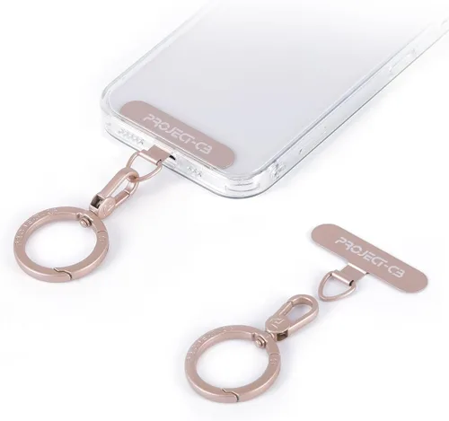 Miniatura 15 de Lengüeta de metal para teléfono, parche de cordón, llavero de soporte para teléfono, soporte para anillo, lengüeta de correa Dorado