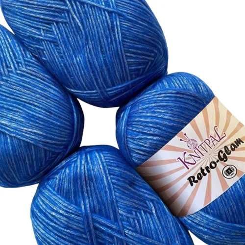 Miniatura 20 de Retro-Glam Hilo Metálico para Crochet, Paquete de 4 (1280 Yardas / 14.11 Onzas), Patrones Gratuitos - Hilo Brillante para Tejer - Peso Ligero 3 DK