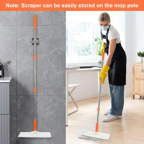 Miniatura 7 de wlich Microfiber Mop for Cleaning Floors,55 Inch Extendable Flat Mop with 2 Reusable Washable Pads, Wet Dry and Dust Mops for Bathroom Kitchen