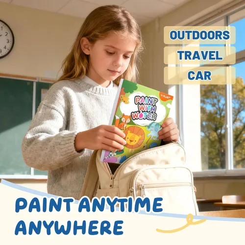 Miniatura 8 de YPLUS Libros de pintura con agua para niños pequeños, juguetes de arte y manualidades de pintura de acuarela, regalo para niños de 1 a 3, 2 a 4, 4 a
