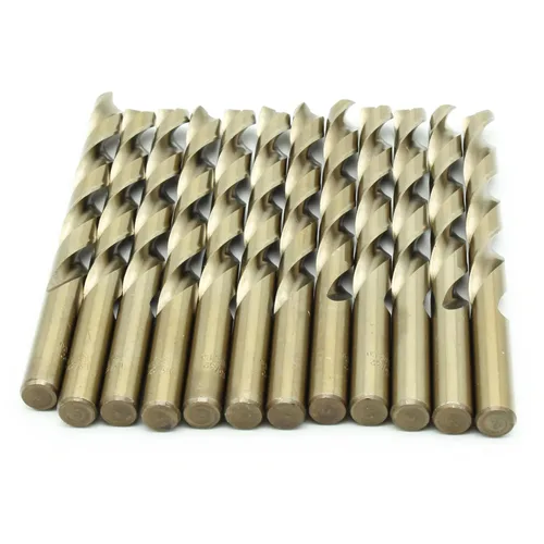 Miniatura 18 de TEMO 12 piezas 1/2 pulgada M35 cobalto 135 grados Jobber longitud broca torsión 6 pulgadas longitud