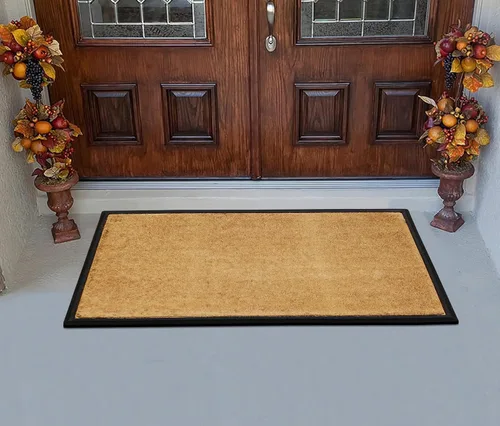 Miniatura 17 de A1HC Tapete para Puerta de Fibra de Coco Natural y Caucho, 30"x48" – Grueso, Duradero, Resistente, Anti-Desprendimiento, Resistente a