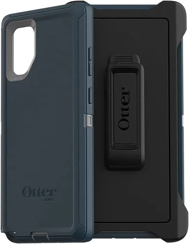 OtterBox Defender Series - Carcasa sin pantalla para Galaxy Note10 +, diseño de peces (clima húmedo y azul mayólica)
