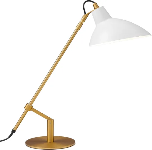 Desk Lamp Modern Industrial 100% Metal Adjustable Table Lamp 24", Natural Light (4000K) with Dimmer, Ideal for Office Bedroom Study Room Living Room