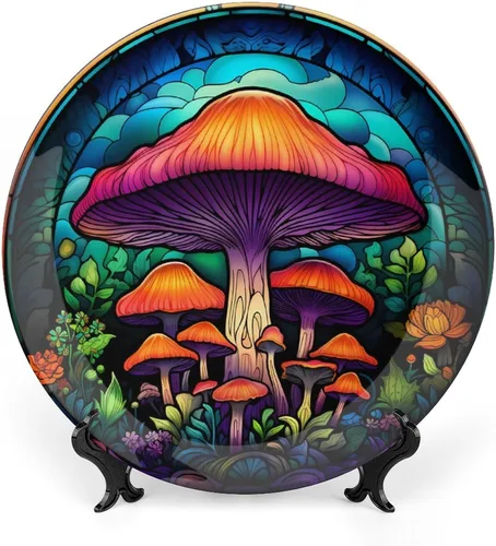 Miniatura 18 de Platos decorativos, diseño de acuarela de calabaza otoñal, placa de exhibición para el hogar, oficina, cocina, decoración de mesa, platos de Otoño