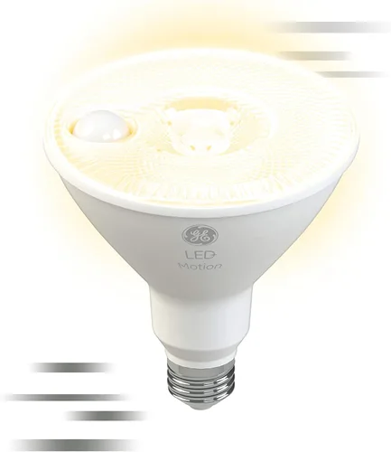 Miniatura 2 de GE Lighting LED+ - Bombilla de seguridad para exteriores con sensor de movimiento, blanco cálido, ajuste del atardecer al amanecer, base media