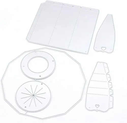 Miniatura 2 de KSCRAFT Caja de papel de seda, plantillas de corte de metal, plantillas para álbumes de recortes/álbum de fotos, decoración en relieve, tarjetas