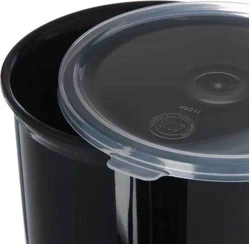 Miniatura 3 de Carlisle FoodService Products Contenedor de Almacenamiento Redondo Clásico tipo Crock con Tapa para Cocina, Restaurantes, Hogar, Plástico, 1.2 Negro