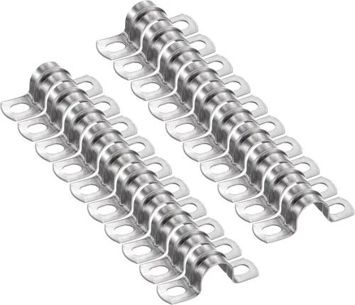 Miniatura 62 de HARFINGTON 10 abrazaderas de conducto de 5/16 pulgadas y 0.315 in, abrazadera de tubo M8 U, correa de tubo rígida de acero inoxidable, soporte