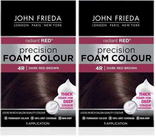 Miniatura 20 de Espuma de color John Frieda, precisión 4R Rojo Oscuro Marrón
