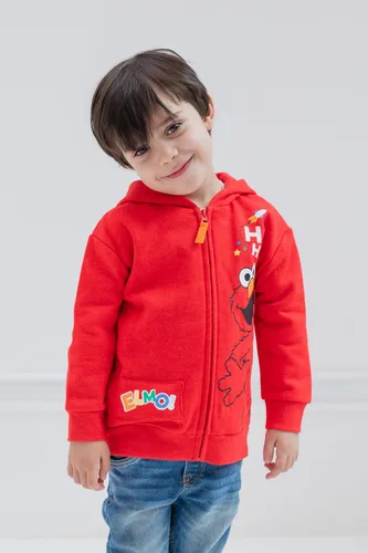 Miniatura 2 de Sesame Street Elmo - Sudadera con capucha de forro polar con cremallera para bebés y niños