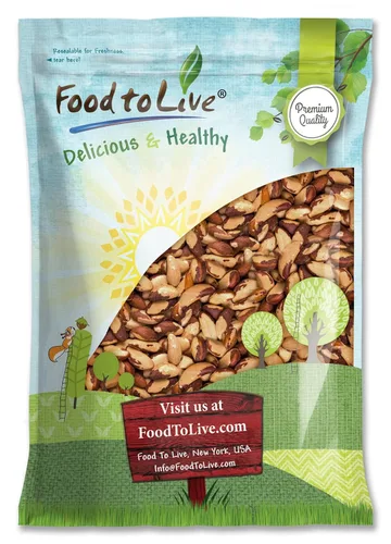 Miniatura 8 de Food to Live Nueces de Brasil tostadas en seco, 2 libras, sin sal, enteras, tostadas al horno, sin aceite añadido, sin cáscara, vegano, kosher, a