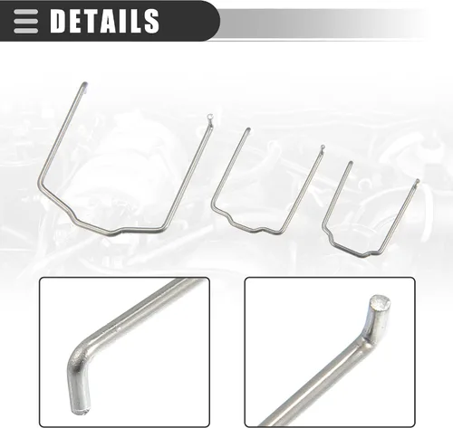 Miniatura 4 de Motoforti Resorte de Retención de Manguera de Radiador/Gancho de Herradura No.154 23/para BMW E39 E38 E60 E90/Metal/Tono Plateado/1 Juego