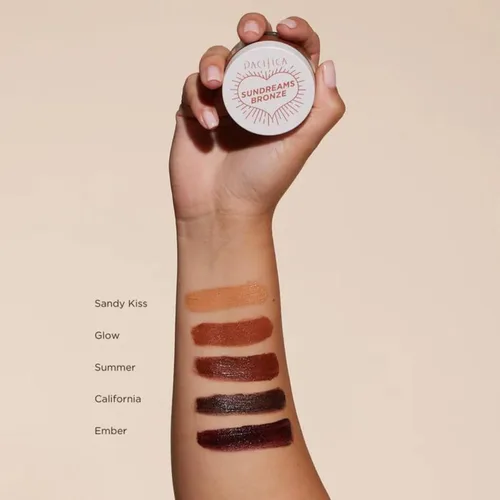 Miniatura 5 de Pacifica Bronzer - Sun Dreams - Resaltador en crema bronceadora mate, contorno hidratante y edificable con extractos florales, sin talco, vegano