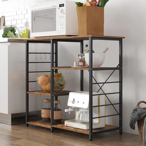Miniatura 2 de soges Estante de cocina para panadero, soporte para horno de microondas, múltiples capas de almacenamiento de cocina, estante de estación