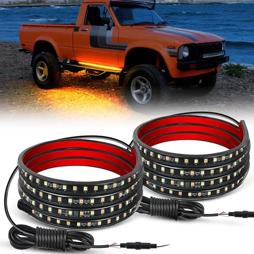 Miniatura 13 de Nilight - Tira de luz LED para plataforma trasera de 30 pulgadas de UTV, 204 LED, luces de freno ámbar, luces intermitentes rojas, compatible