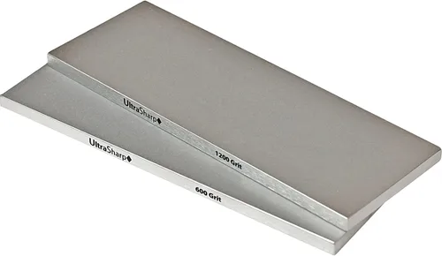 Juego de piedras para afilar diamantes ultra afiladas, granos 600 y 1200, 8 x 3, con soporte