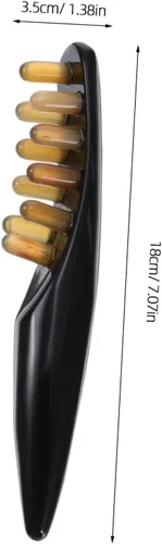 Miniatura 5 de Guasha - Herramienta de masaje de raspado, peine de cuerno de buey, terapia de punto de activación, peine de dientes anchos para palo de masaje