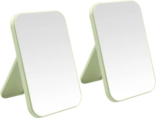 Miniatura 12 de Espejo de maquillaje de escritorio de 2 piezas, espejo de princesa portátil de 8 pulgadas, escritorio de mesa para colgar en la pared, espejo