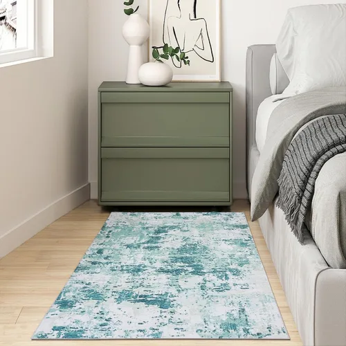 Miniatura 87 de Syalife 6x9 Alfombra Lavable para Área, Ultra Suave Antideslizante, Pila Baja, Alfombra Vintage Resistente a Manchas para Sala de Estar, Alfombra