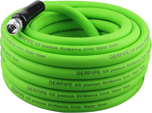 Miniatura 2 de Manguera de jardín resistente, 5/8 pulgadas x 25 pies, manguera de agua flexible y resistente a las torceduras, con conector sólido GHT de 3/4