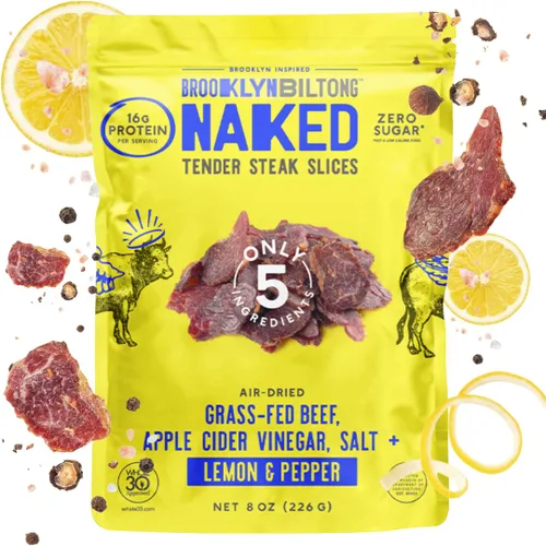 Miniatura 14 de Brooklyn Biltong Regalo de carne seca de res para hombres (Paquete de caja de regalo Biltong de 7) – Carne de res saludable alimentada con pasto